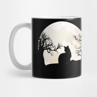 cat  in the moonlight gifts Mug